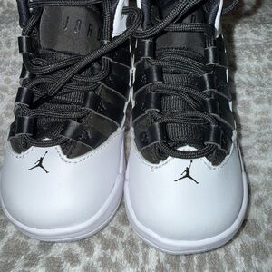 Jordan Kids Black and White Sneakers